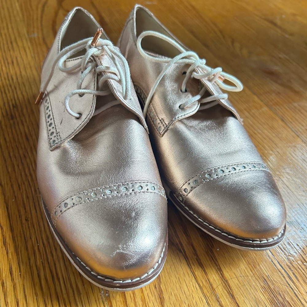 Cole Haan Light Gold Wingtip shoes - Women’s
